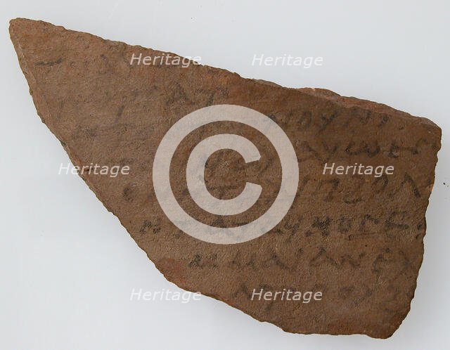 Ostrakon, Coptic, 7th century. Creator: Unknown.
