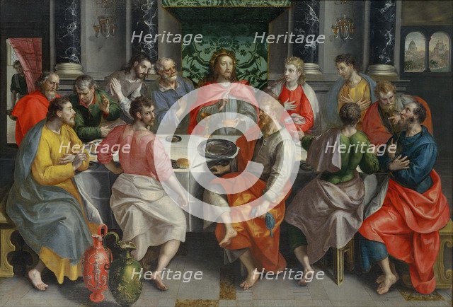 The Last Supper. Artist: Vos, Maerten, de (1532-1603)
