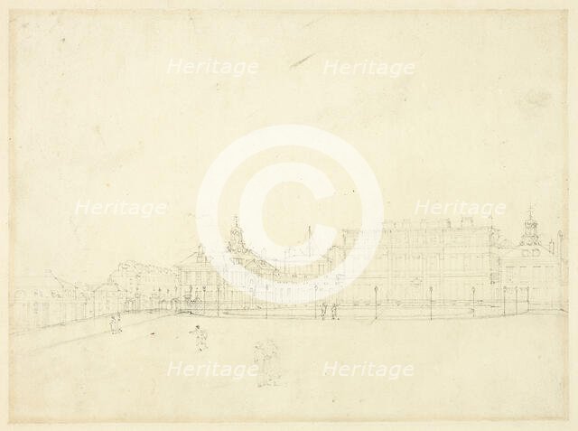 Study for Queen's Palace, St. James Park, c. 1809. Creator: Augustus Charles Pugin.