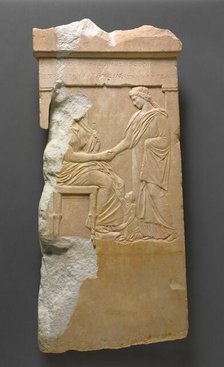 Grave Stele of Mynnia, about 370 BC. Creator: Unknown.