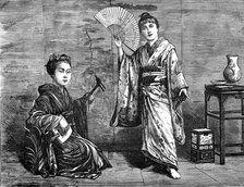 Japanese dancing-girl practising, 1874. Creator: Unknown.