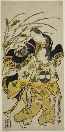 The Actors Ichikawa Monnosuke as a nobleman and Dekishima Daisuke as a noblewoman, c. 1721. Creator: Okumura Toshinobu.