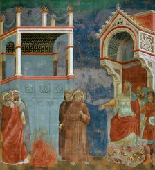 Saint Francis before the Sultan (Trial by Fire) (from Legend of Saint Francis), 1295-1300. Creator: Giotto di Bondone (1266-1377).