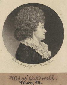 Mary M. Caldwell, 1798. Creator: Charles Balthazar Julien Févret de Saint-Mémin.