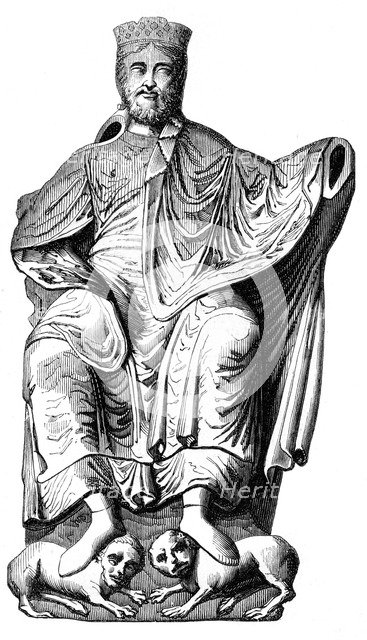 Dagobert I (603-689), Merovingian king, c16th century (1849). Artist: Unknown