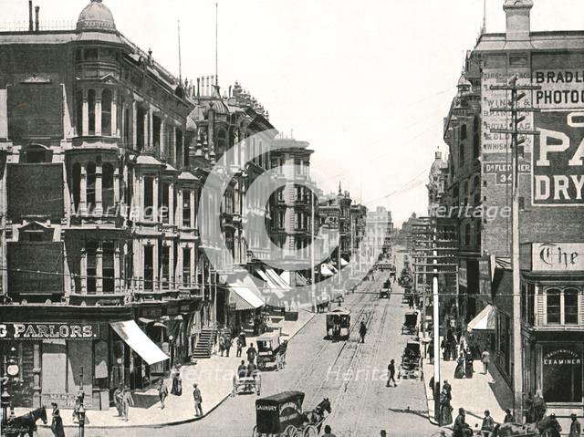 Grant Avenue looking north from Market Street, San Francisco, USA, 1895.  Creator: Unknown.