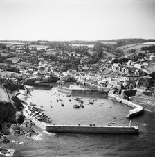 The village, Victoria Pier and the harbour, Mevagissey, Cornwall, 1953. Artist: Aerofilms.