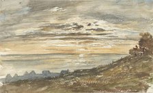 Sunset at Trouville, 1813-1869. Creator: Paul Huet.
