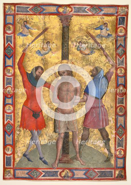 Miniature from a Mariegola: The Flagellation, c. 1350-1375. Creator: Lorenzo Veneziano (Italian), workshop of.