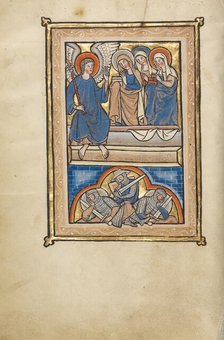 The Women at the Tomb; Psalter, mid-1200s. Creator: Unknown.