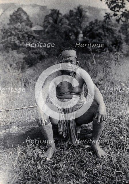 Sarawak: Laki Bo, a Kayan tribal chief, c1900. Creator: Unknown.