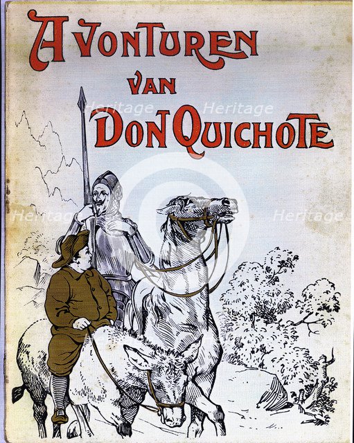 Title page of the book 'El ingenioso hidalgo Don Quijote de la Mancha' (The Ingenious nobleman Do…