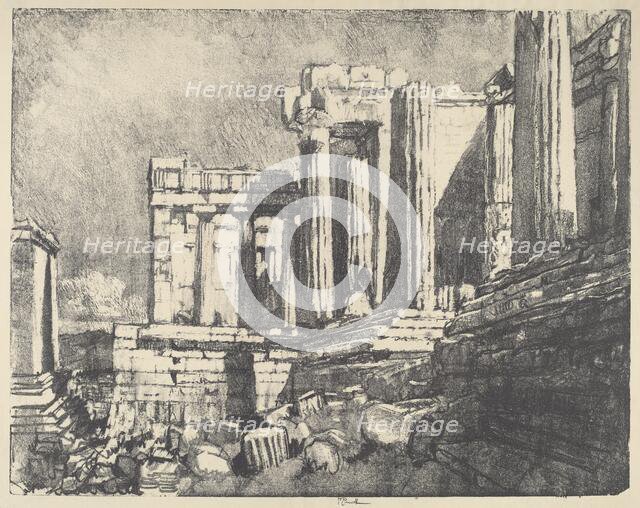 The Propylaea, Athens, 1913. Creator: Joseph Pennell.