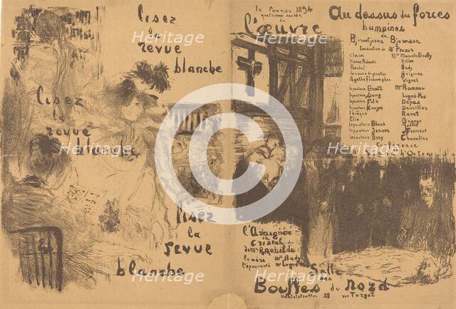 Au dessus des forces humaines; L'Araignée de cristal, 1894. Creator: Edouard Vuillard.