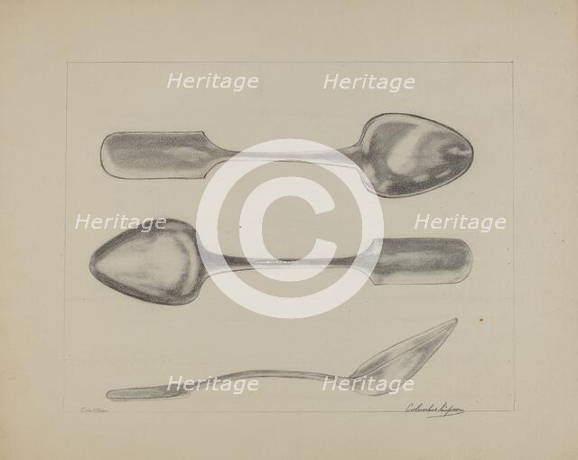 Silver Tablespoon, 1935/1942. Creator: Columbus Simpson.