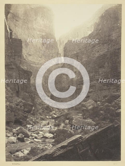 Cañon of Kanab Wash, Colorado River, Looking North, 1872. Creator: William H. Bell.