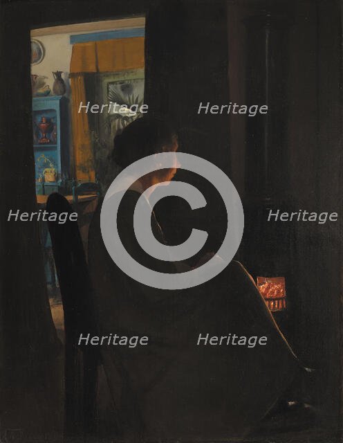 Twilight. The Artist's Wife, 1898. Creator: Laurits Andersen Ring.