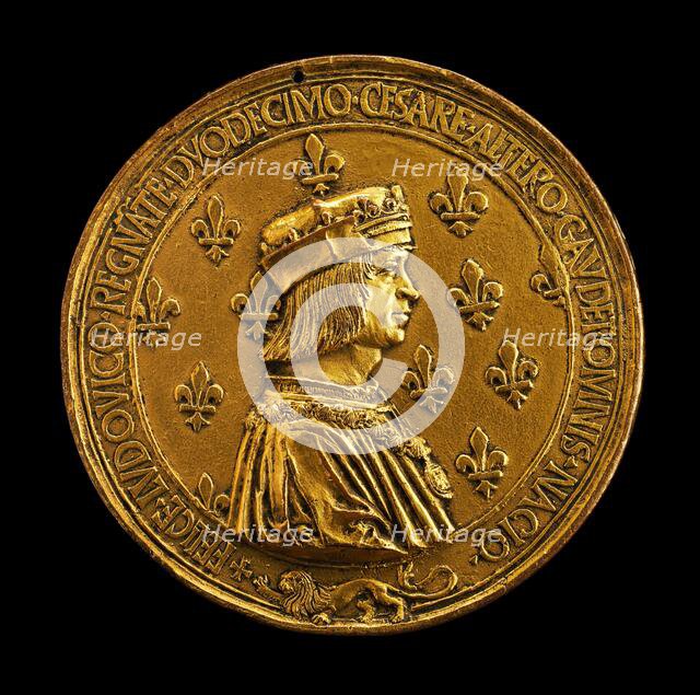 Louis XII, 1462-1515, King of France 1498 [obverse], 1499/1500. Creator: Jean van Saint-Priest.