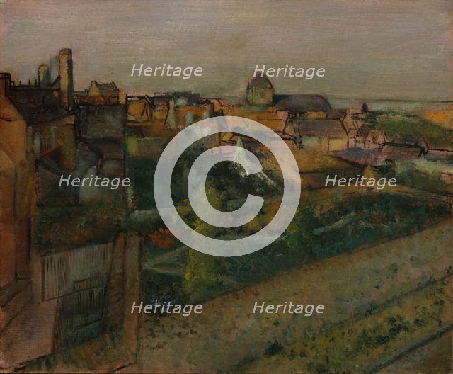 View of Saint-Valéry-sur-Somme, 1896-98. Creator: Edgar Degas.