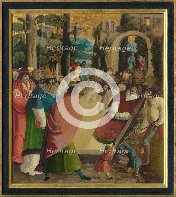 Finding of the Relics of Saint Stephen the First Martyr, ca 1515. Creator: South German master (16th century).