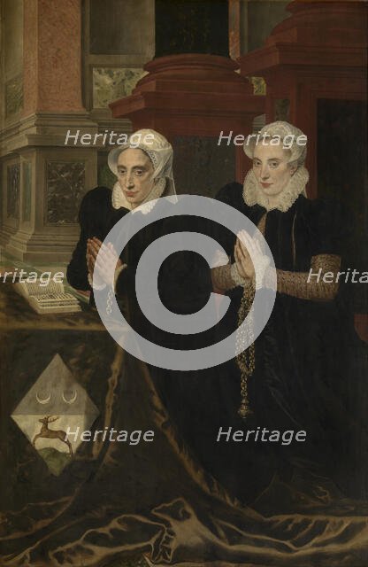 Maria de Deckere, Second Wife of Gillis de Smidt, and Béatrix, One of their Daughters, 1575. Creator: Adriaen Thomasz Key.