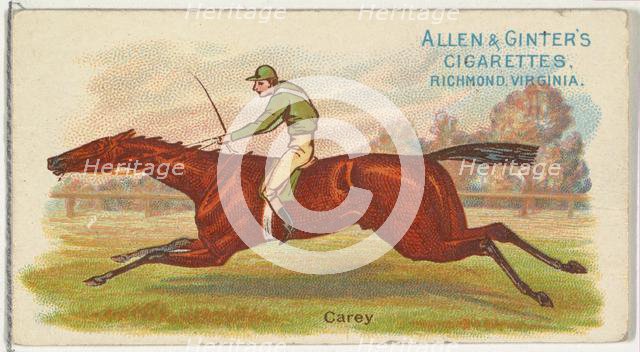 Carey, from The World's Racers series (N32) for Allen & Ginter Cigarettes, 1888. Creator: Allen & Ginter.
