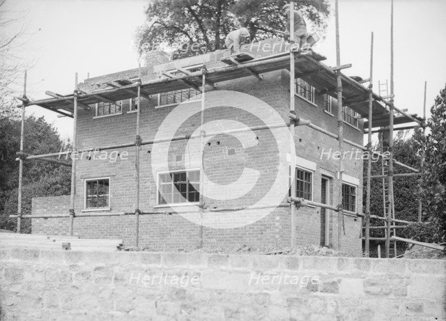 House under construction, c1935. Creator: Kirk & Sons of Cowes.