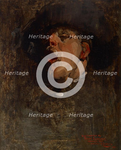 Self-Portrait, about 1878. Creator: Frank Duveneck.