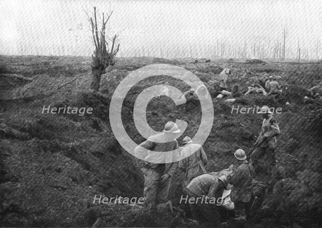 French Attack of July 31, 1917; Organising conquered territory..., 1917. Creator: Unknown.