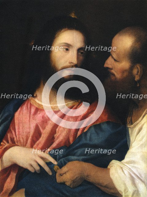 'The Tribute Money', 1518, (1937). Artist: Titian