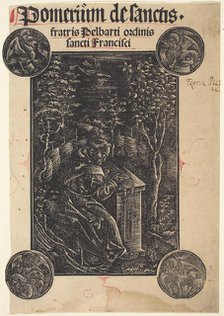 Franciscan, Pelbartus of Temesvar, in a Garden, c. 1500. Creator: Unknown.