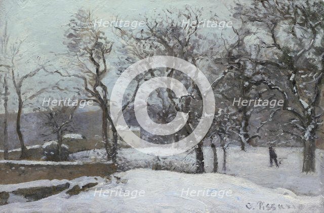 Snow at Louveciennes, c. 1870. Creator: Camille Pissarro.