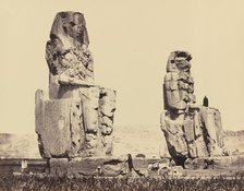 The Statues of the Plain, Thebes, 1858. Creator: Francis Frith.