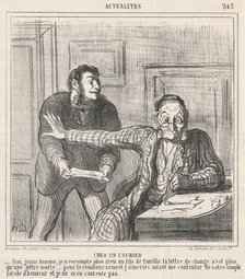 Chez un usurier, 19th century. Creator: Honore Daumier.