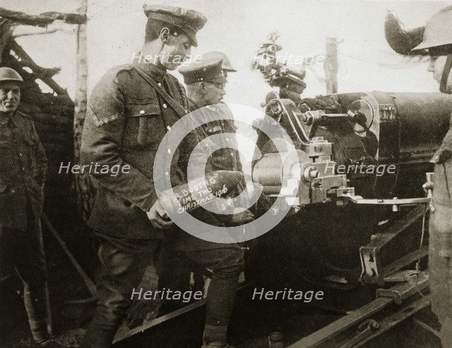 'A message for the Hun', France, World War I, 1916. Artist: Unknown