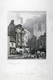 William Caxton's house in the Almonry, Westminster, London, 1827.                                    Artist: George Cooke