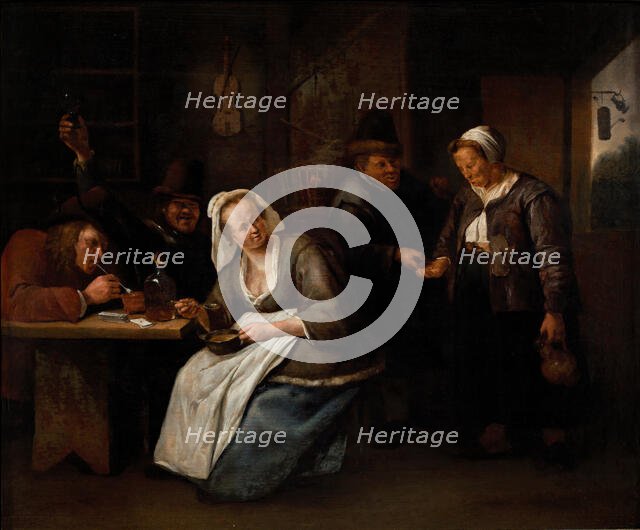 Tavern Scene, 1665-1670. Creator: Jan Steen.