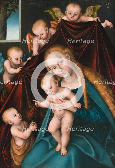 Madonna and Child with Infant Saint John the Baptist and Angels, 1536. Creator: Lucas Cranach the Elder.