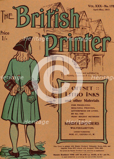 'The British Printer Vol. XXX - No. 175 April-May, 1917 cover', 1917. Artist: Mander Brothers.