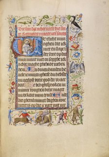 Initial V: Saint Bernard; Book of Hours, after 1460. Creator: Unknown.