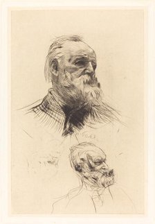 Victor Hugo, De Trois Quarts, 1884. Creator: Auguste Rodin.