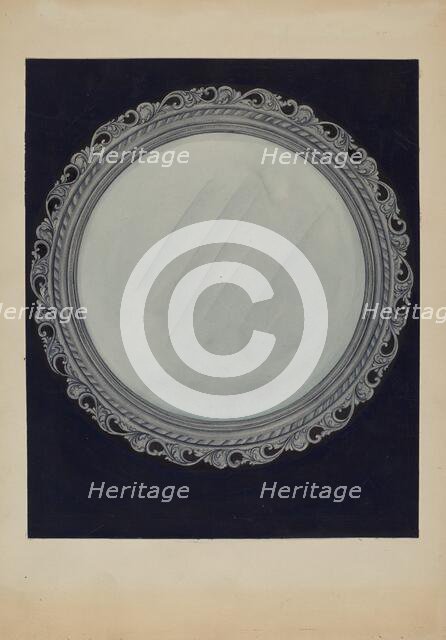 Picture Frame-Carved Wood, c. 1936. Creator: Natalie Simon.