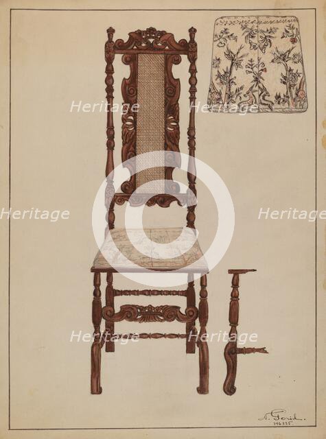 Side Chair, 1935/1942. Creator: Nicholas Gorid.