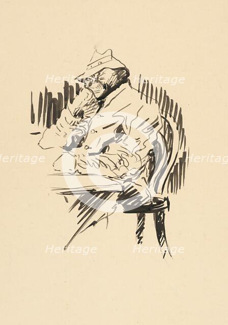 At the table (Study) , c1940. Creator: Arnold Peter Weisz-Kubincan.