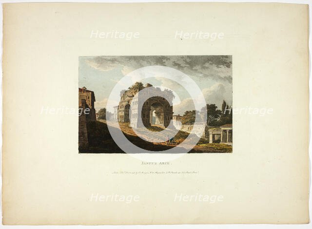Janus's Arch, plate twenty from the Ruins of Rome, published December 6, 1796. Creator: Matthew Dubourg.
