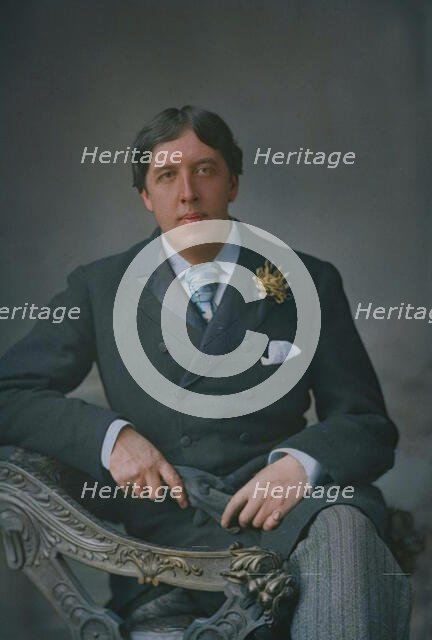 Portrait of Oscar Wilde, 1889. Creator: W&D Downey.