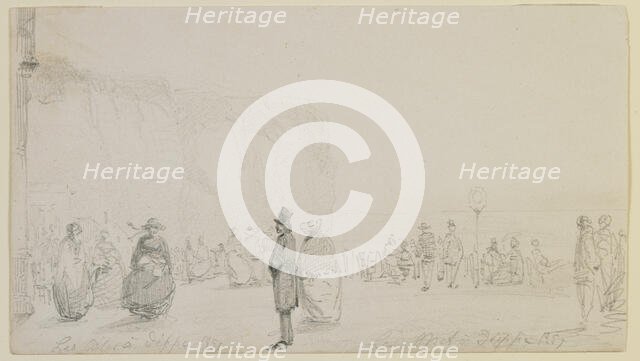 Les Côtes à Dieppe, 1857. Creator: James Abbott McNeill Whistler.