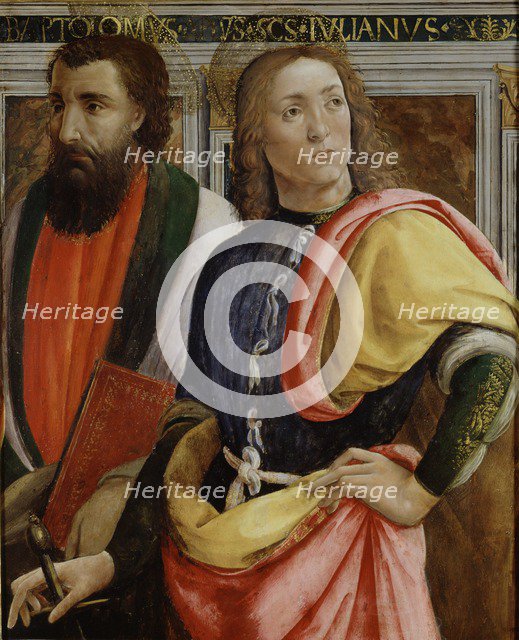 Sts Bartholomew and Julian the Hospitaler, late 15th century. Creator: Agnolo di Domenico di Donnino.