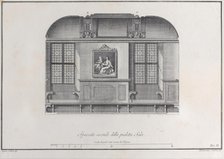 Plate 2: cross-section of the Hall of the Institute of Bologna, 1756. Creator: Bartolomeo Crivellari.