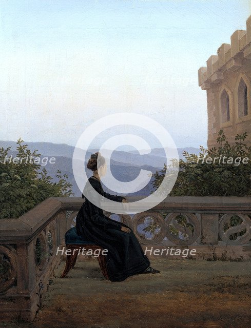 Woman on the Balcony, 1824. Artist: Carus, Carl Gustav (1789-1869)